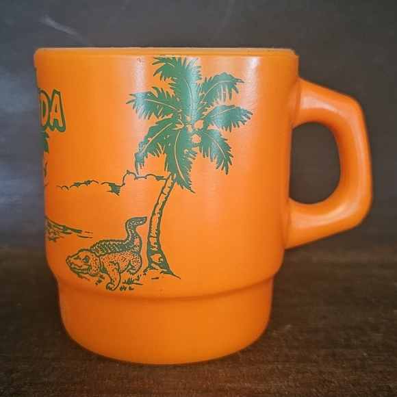 Vintage Anchor Hocking Orange Florida Gator Mug - Picture 3 of 8